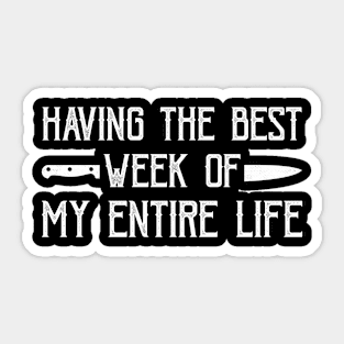 Having The Best Week of My Entire Life! Sticker